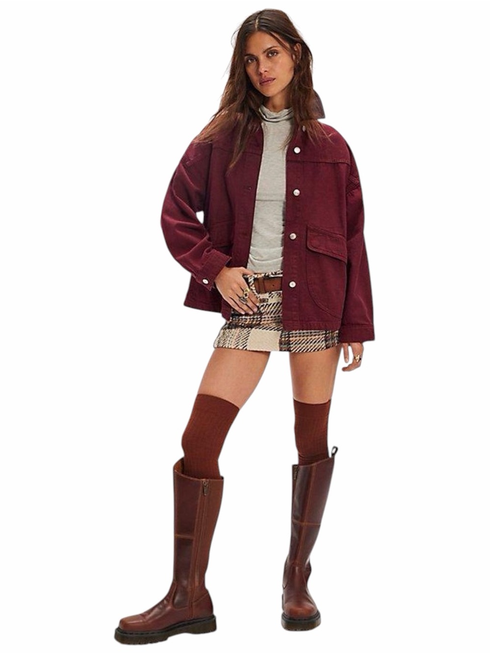 Dr. Martens Amaayah Hi Butterscotch Leather Knee High Boots Size 8 NIB - Picture 3 of 16